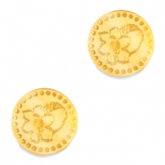 Plexx cabochons 12mm Birth flower May-Lily of the valley Gold