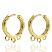 Brass TQ metal earrings creole Gold