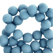 4 mm acrylic beads matt Glacier Blue