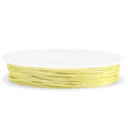Macram&eacute; bead cord braided 1mm Yellow Gold Metallic