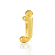 DQ European metal letter beads J Gold (nickel free)