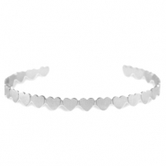 Stainless steel bracelets heart Silver
