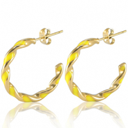Stainless steel earrings Neon Yellow-Gold