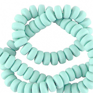 Polymer beads rondelle 7mm Light Blue