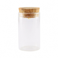 Wish bottle with cork 5x3cm Transparent