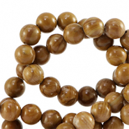 Natural stone beads Calcite and Marble 6mm Golden Brown