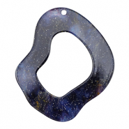 Resin pendants organic glitter Multicolor Galaxy