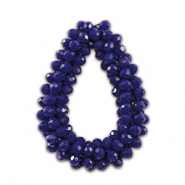Top Faceted charms drop Dark Blue