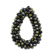 Top Faceted charms drop Midnight Blue AB