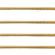 Stainless Steel findings belcher chain snake 1.6mm Gold