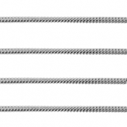 Stainless Steel findings belcher chain snake 1.6mm Silver