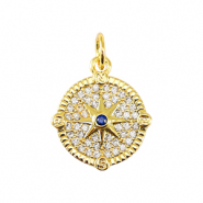 Brass TQ metal charms star Gold