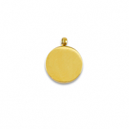 Stainless steel charms La Luna full moon Gold