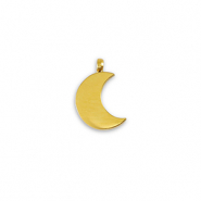 Stainless steel charms La Luna moon Gold