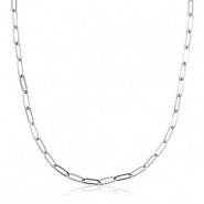 Stainless steel necklaces chain link Silver