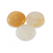 Natural stone beads Quartz rondelle 6mm Yellow