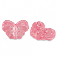 Glass beads butterfly Red Rose