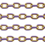 Stainless steel findings belcher chain&nbsp;anchor cable Gold-Purple