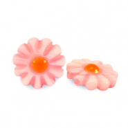 Shell beads flower Watermelon Pink-Orange