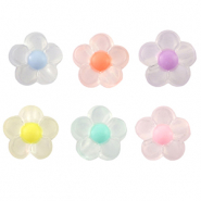 Acrylic beads flower Multicolour Pastel-Transparent