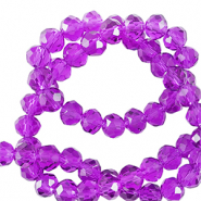 Top faceted beads 4x3mm disc Tillandsia Purple