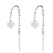 Stainless steel earrings clover Silver