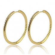 Stainless steel earrings creole 35mm Gold