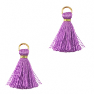 Tassels 2cm Gold-Paisley Purple