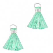 Tassels 2cm Silver-Ocean Blue