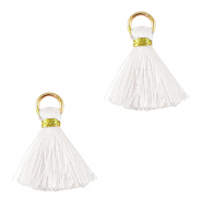 Tassels 2cm Gold-White