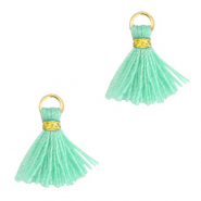 Tassels 1.2cm Gold-Ocean Blue