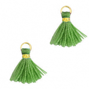 Tassels 1.2cm Gold-Jungle Green