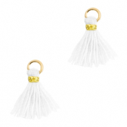 Tassels 1.2cm Gold-White