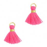Tassels 1.2cm Gold-Fuchsia Neon Pink