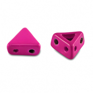 Tile beads triangle Magenta Pink