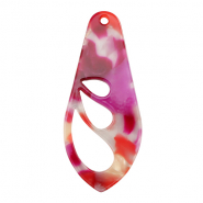 Resin pendants wing Multicolor Pink
