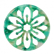 Resin pendants mandala Turquoise-Green