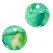 Resin pendants 12mm Turquoise-Green