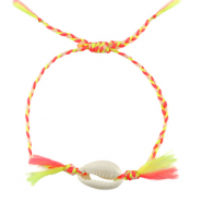 Ready-made Bracelets Cowrie Neon Yellow-Pink