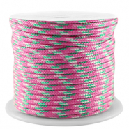 Maritime cord 2mm Pink-Green-White