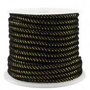 Trendy cord 3mm Black-Gold