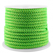 Trendy cord 3mm Neon Green-Gold