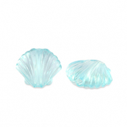 Acrylic beads shell Transparent Turquoise Blue