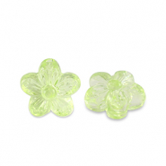 Acrylic beads flower Transparent Light Green