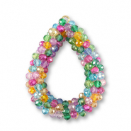 Top Faceted charms drop Multicolour Magenta-Pink