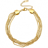 Stainless steel anklets multiple layer Gold