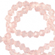 Top faceted beads bicone 4mm Azalea Pink