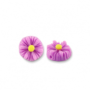 Resin beads flower 8mm Purple