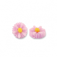 Resin beads flower 8mm Lilac Pink