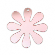 Statement charms flower 35mm Metallic Light Pink